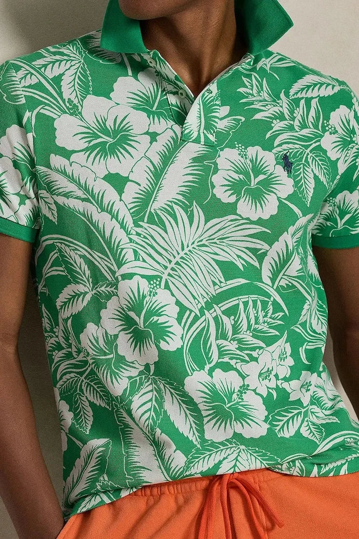 Памучна тениска с яка Polo Ralph Lauren
