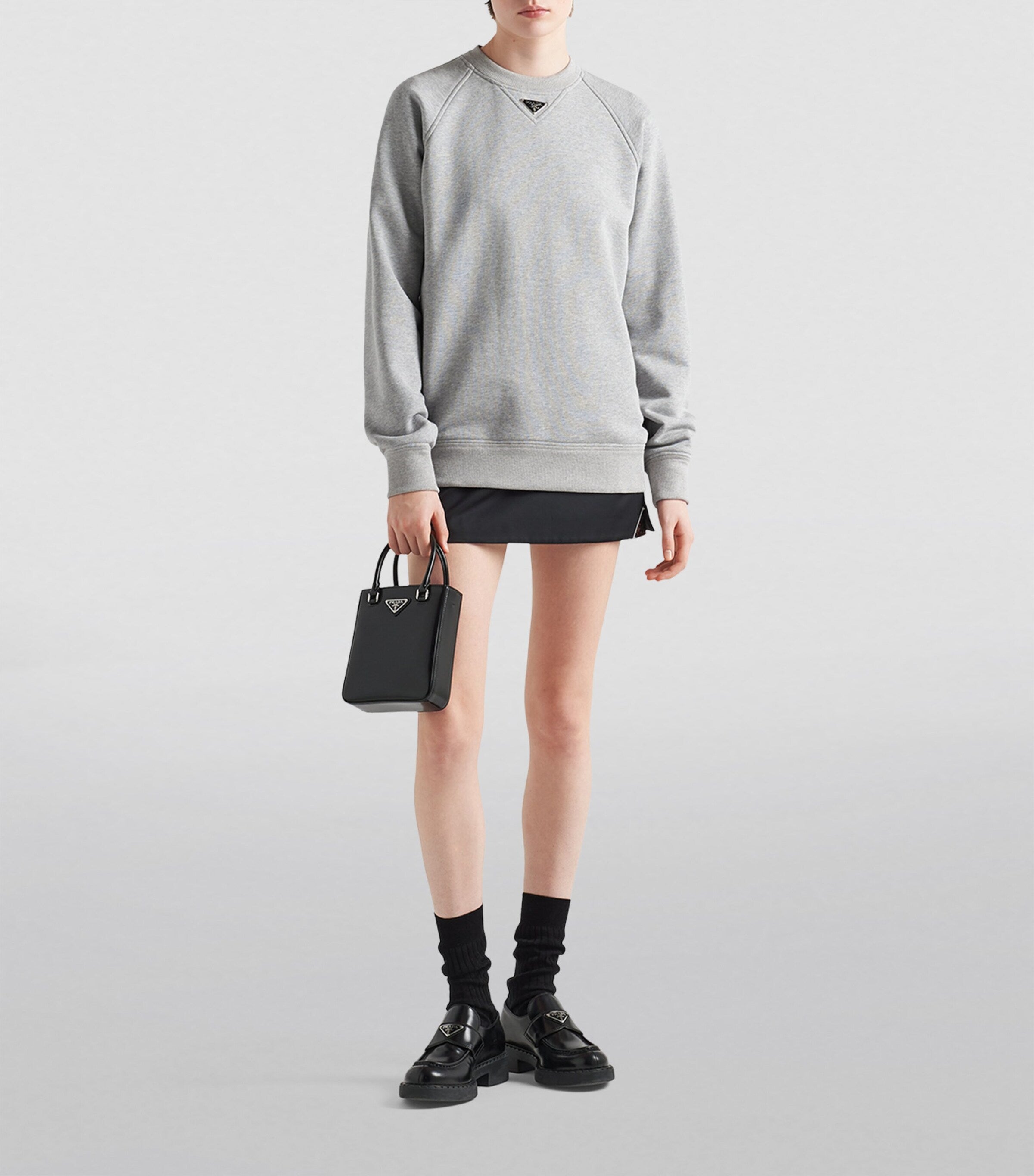 Grey Cotton Logo Sweatshirt