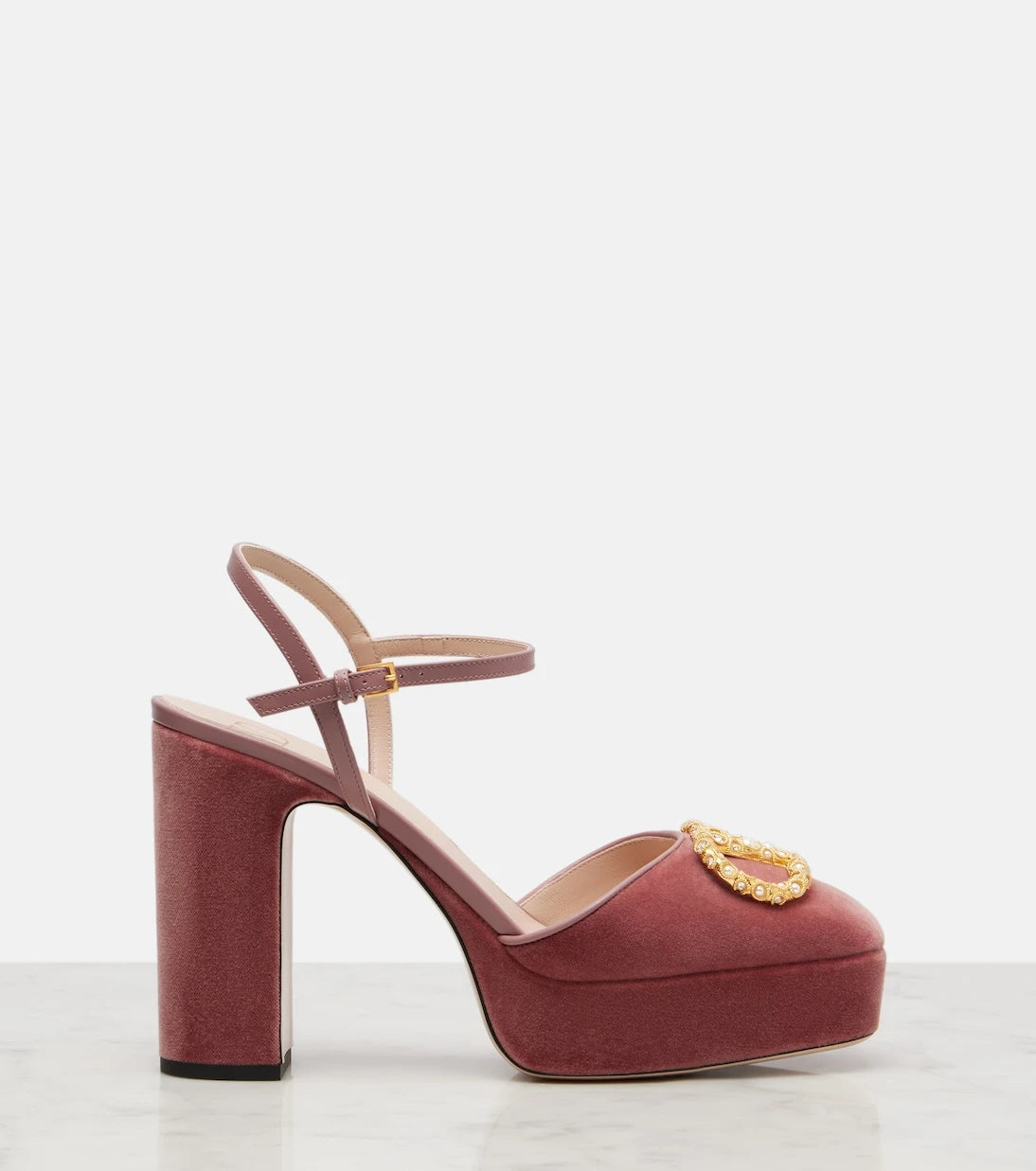 Valentino Garavani - VLogo 115 velvet platform pumps