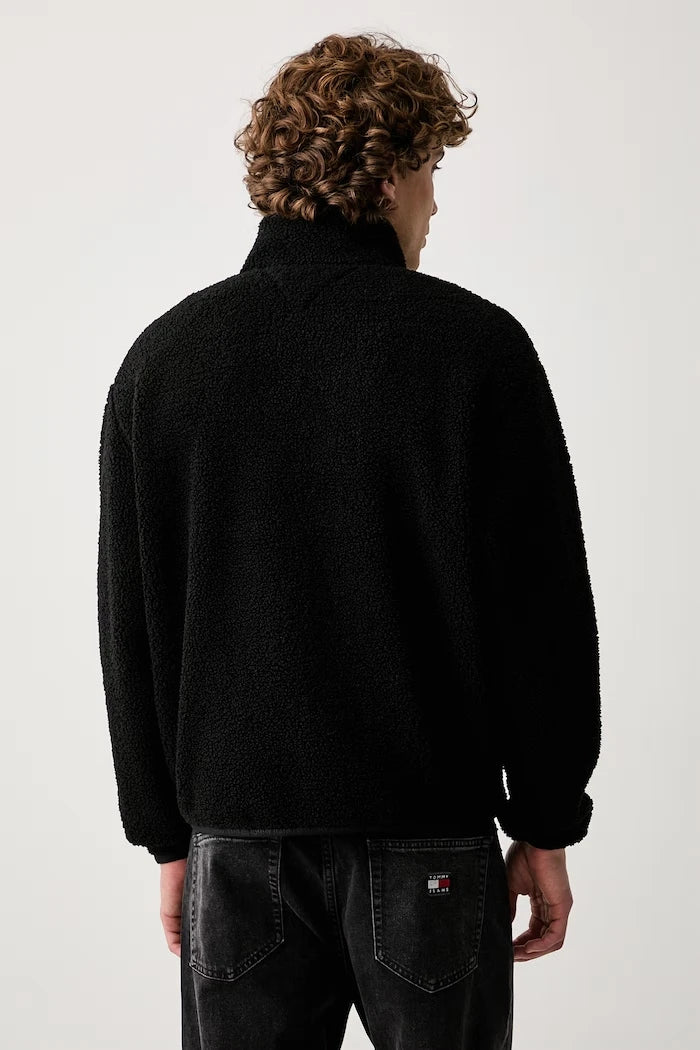 Tommy Jeans fermuarlı erkek polar sweatshirt