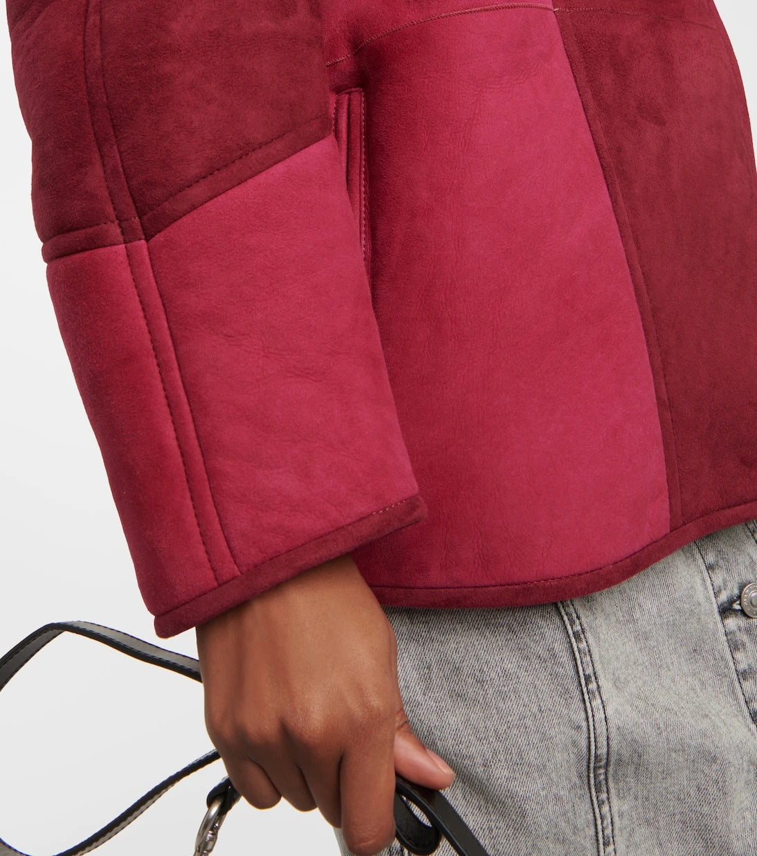 Marant Etoile - Abeni shearling-lined suede jacket