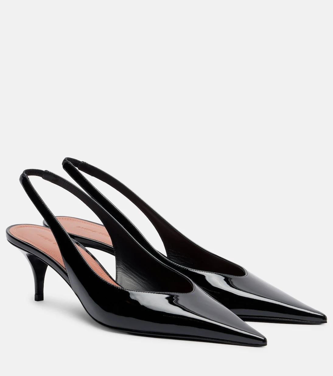 Amina Muaddi - Anok 55 patent leather slingback pumps