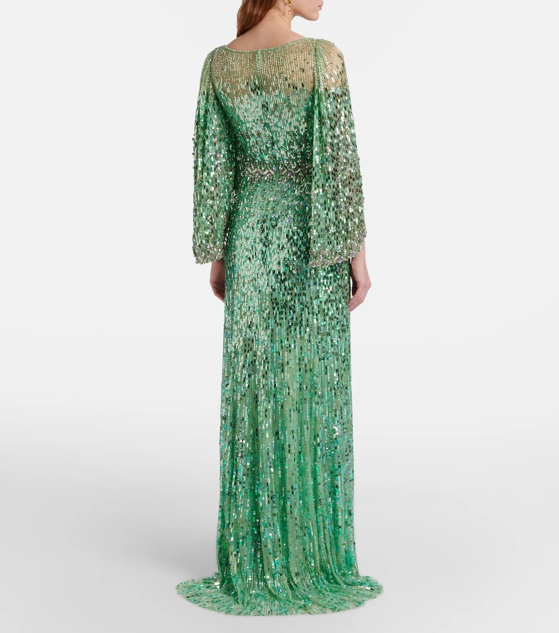 Jenny Packham - فستان Ines طويل مزين بالترتر