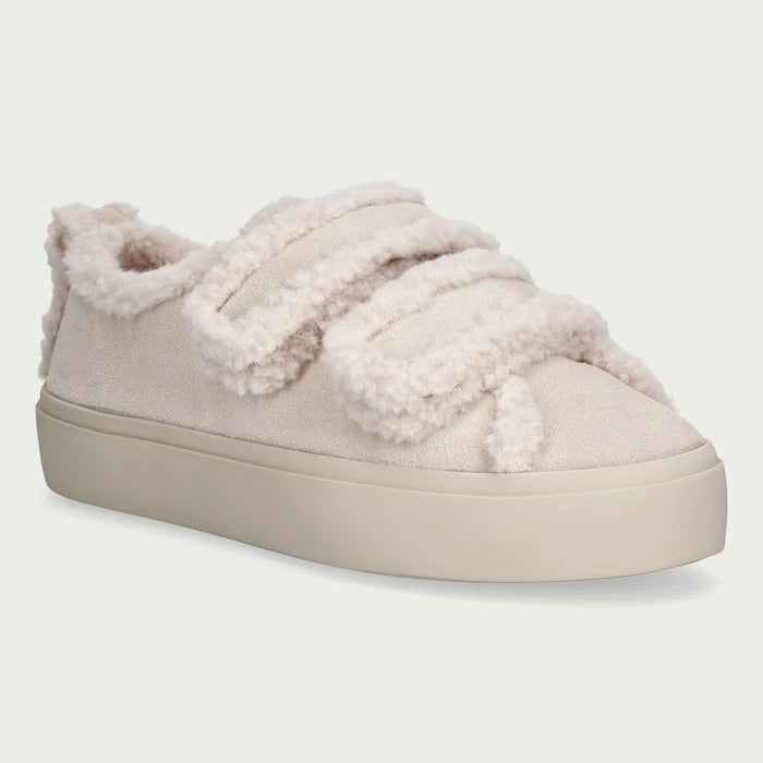 Inuikii Shearling Low Velcro Pastelle kadın süet sneaker