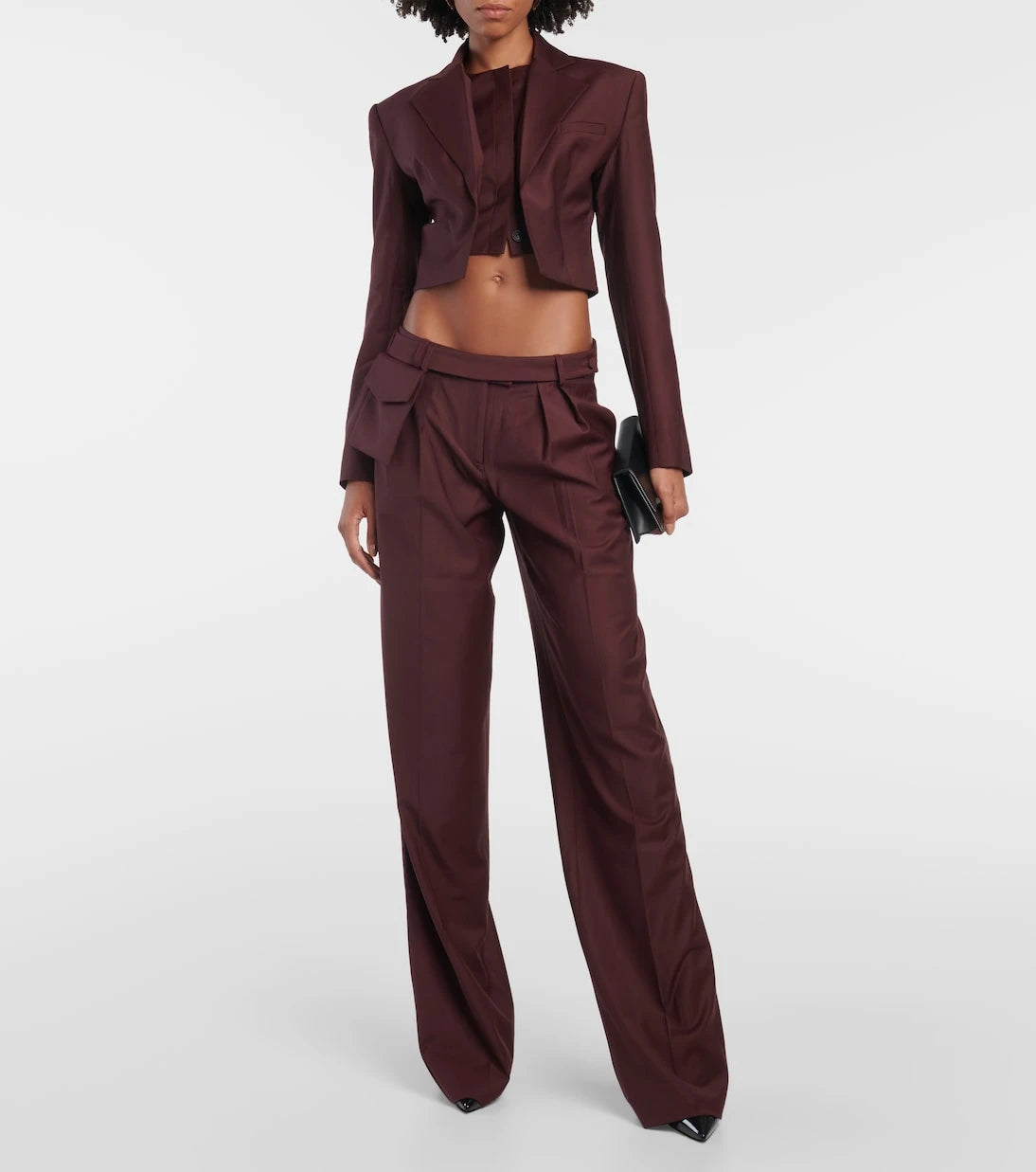 Aya Muse - Sylva cropped wool blazer