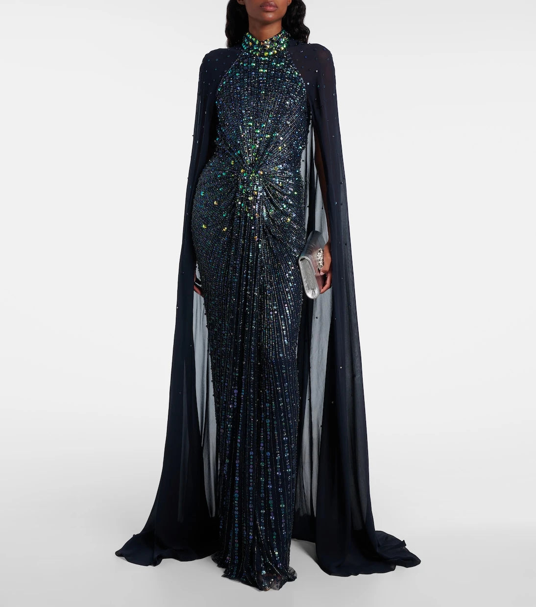 Jenny Packham - Thea caped sequined gown