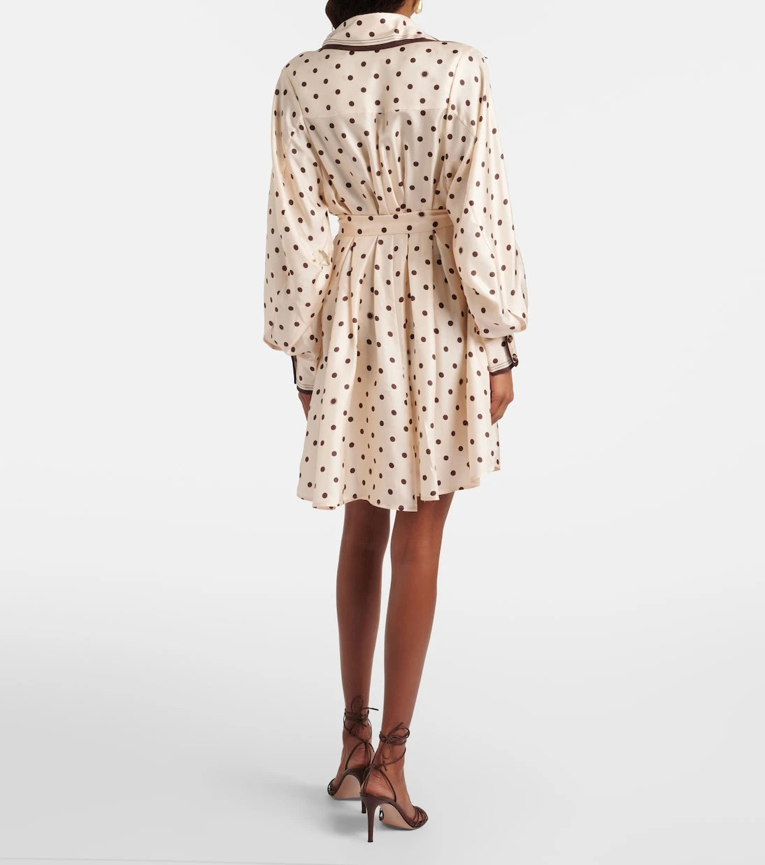 Zimmermann - Belted polka-dot silk shirt dress