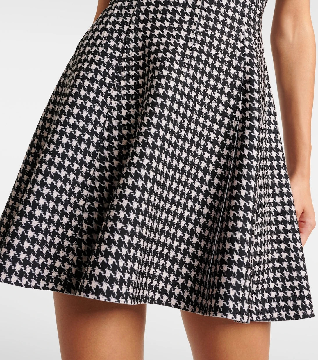 Norma Kamali - Strapless Grace houndstooth minidress