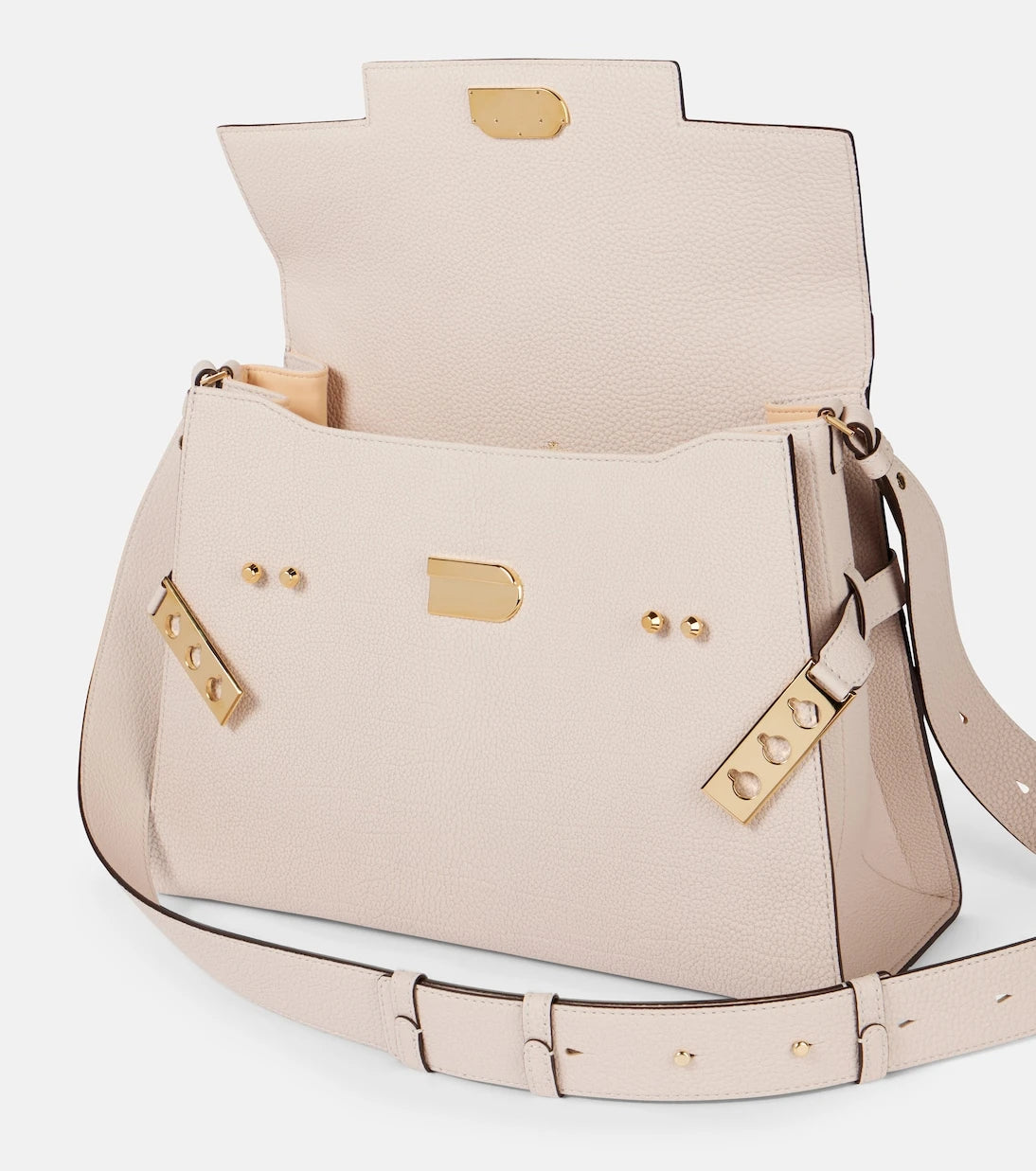 Delvaux - حقيبة يد كبيرة توت تيمبيت من جلد ديربي