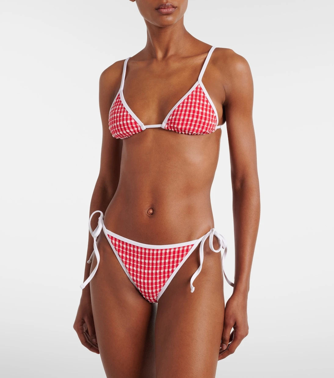 Jade Swim - Via gingham bikini top