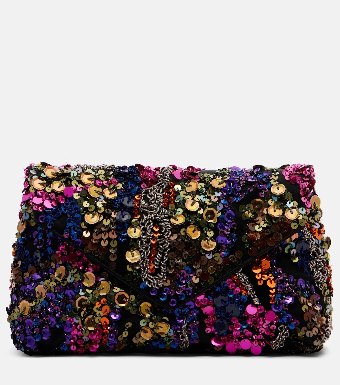 Dries Van Noten - Envelope Medium sequined satin clutch