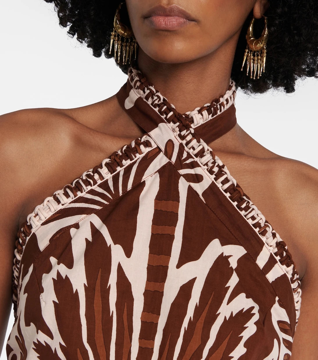Poupette St Barth - Suma printed cotton crop top