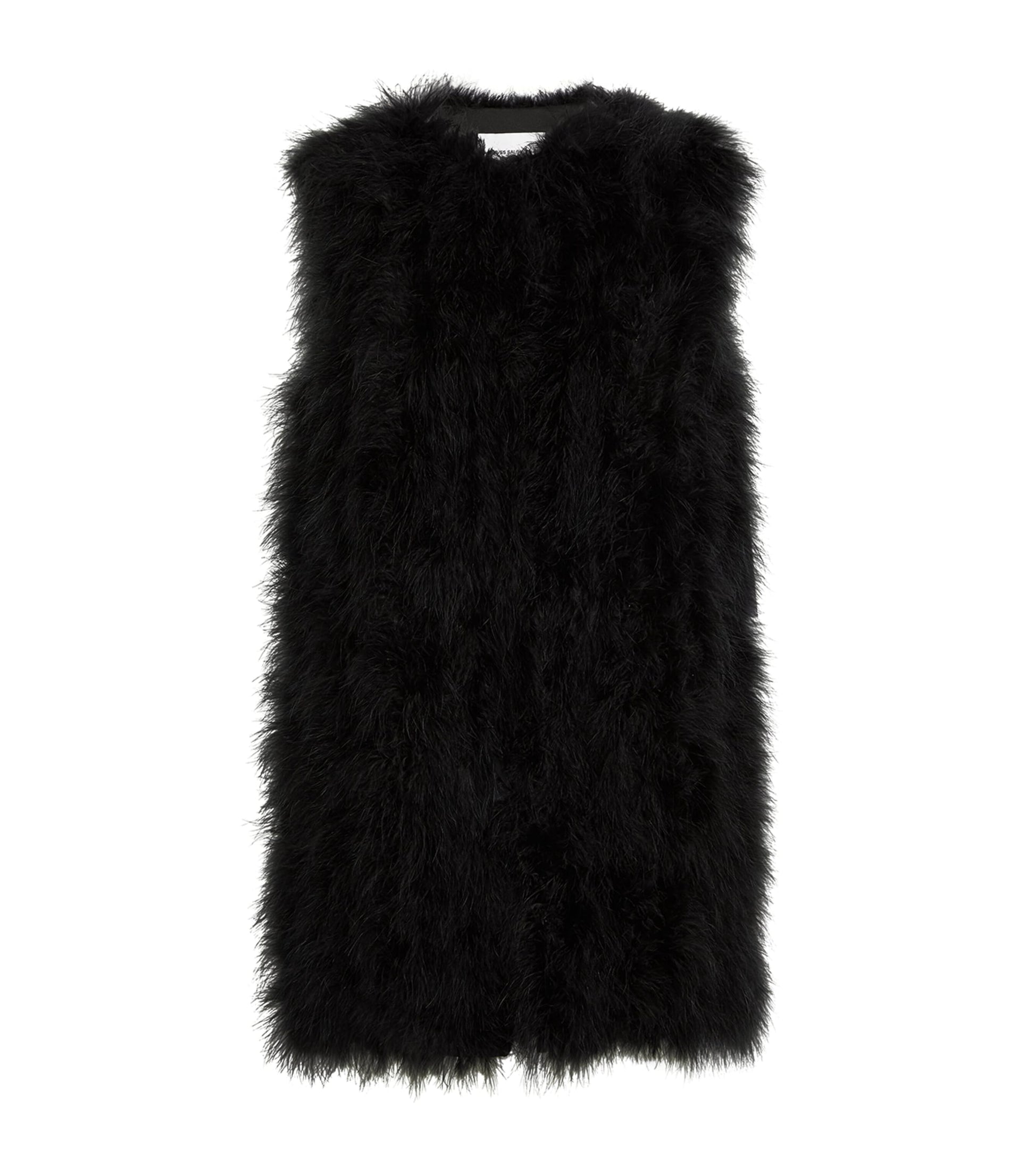 Yves Salomon Black Feather Gilet