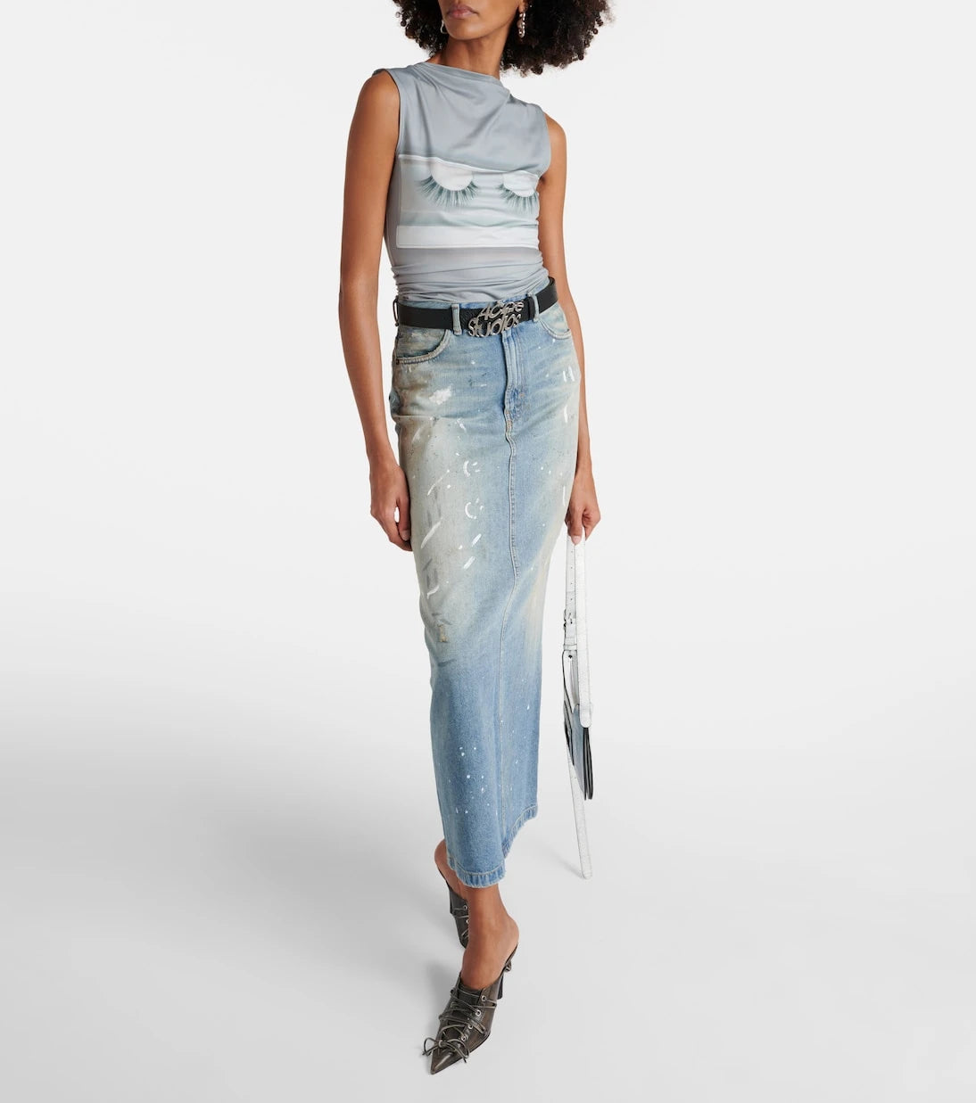 Acne Studios - x Katerina Jebb baskılı jarse üst