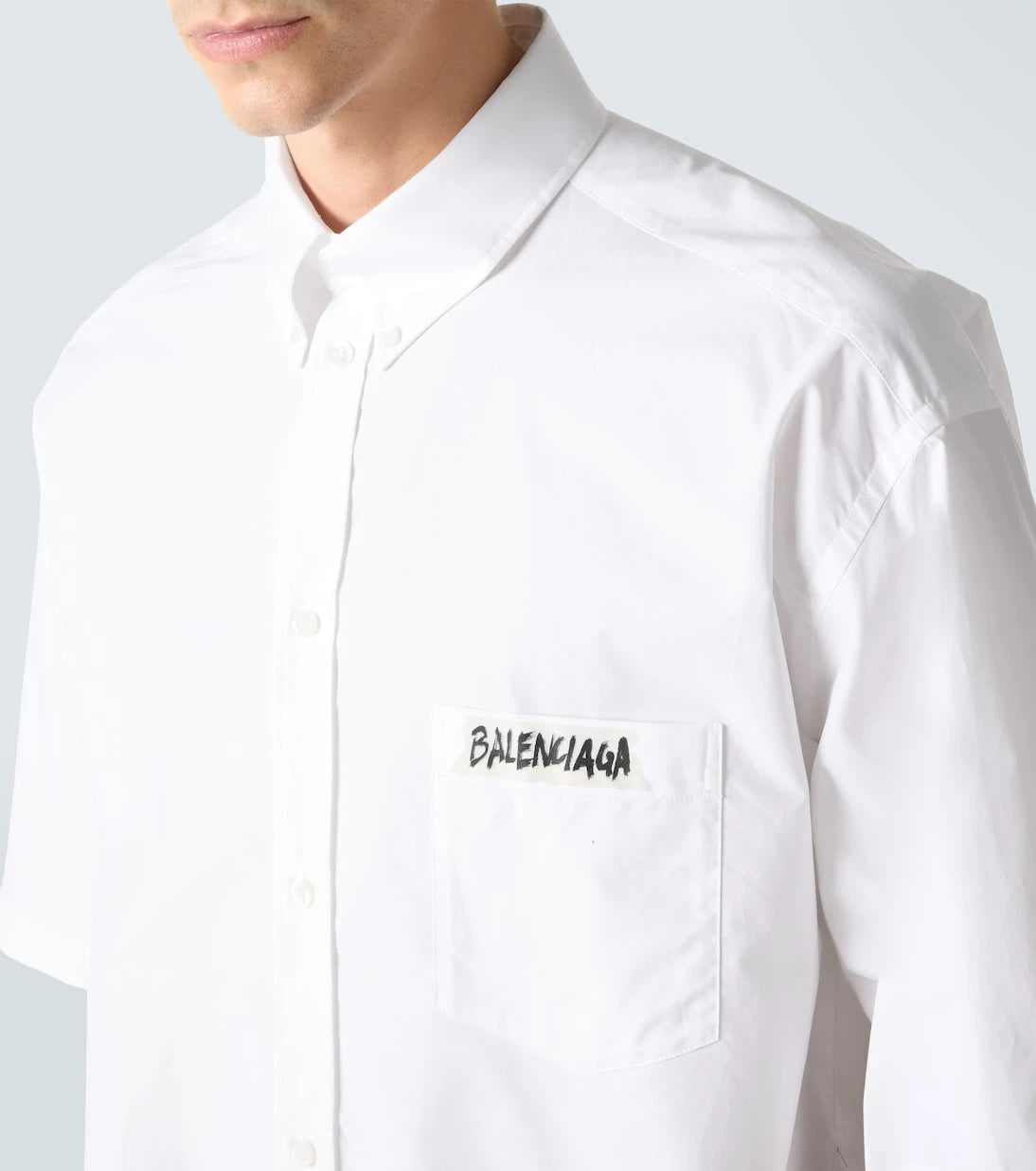 Balenciaga - Masking Tape cotton poplin shirt