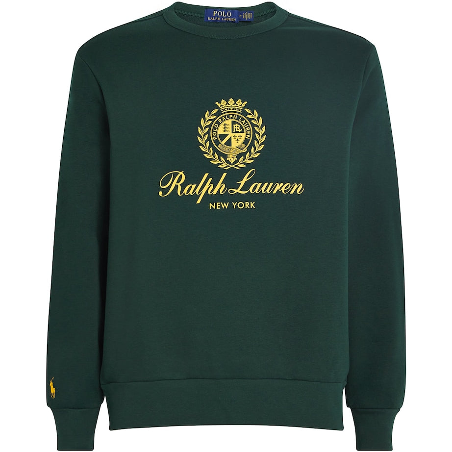 Polo Ralph Lauren Green Cotton-Blend Crescent Logo Sweatshirt