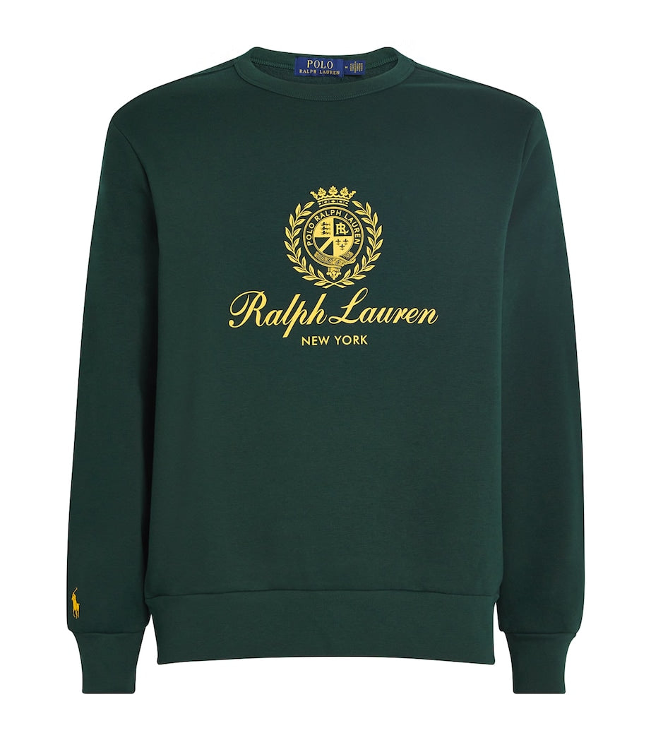 Polo Ralph Lauren Green Cotton-Blend Crescent Logo Sweatshirt