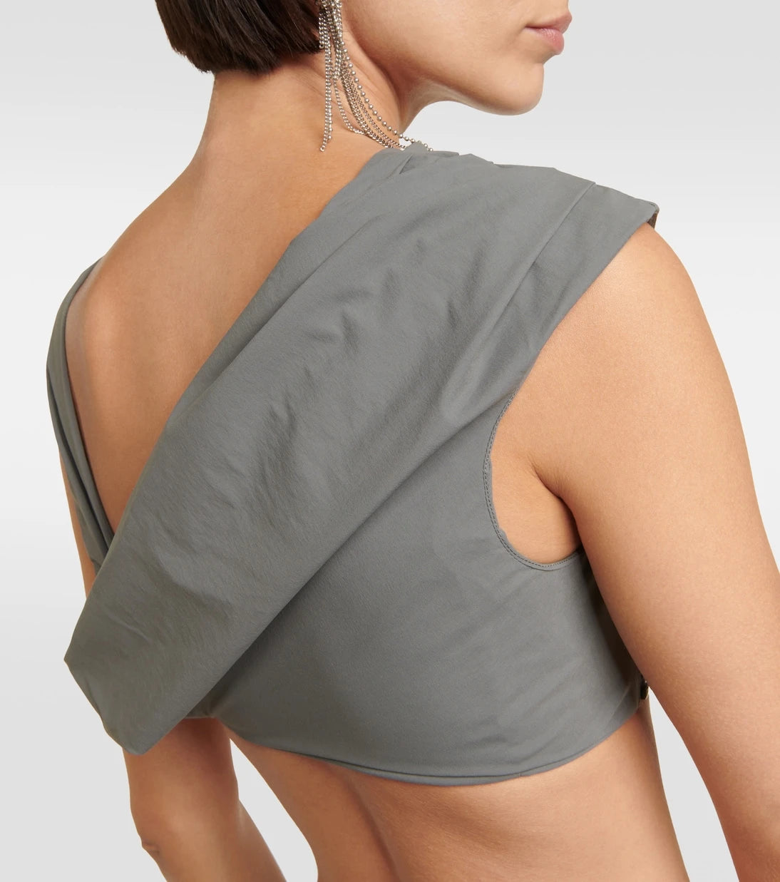Entire Studios - Draped jersey crop top