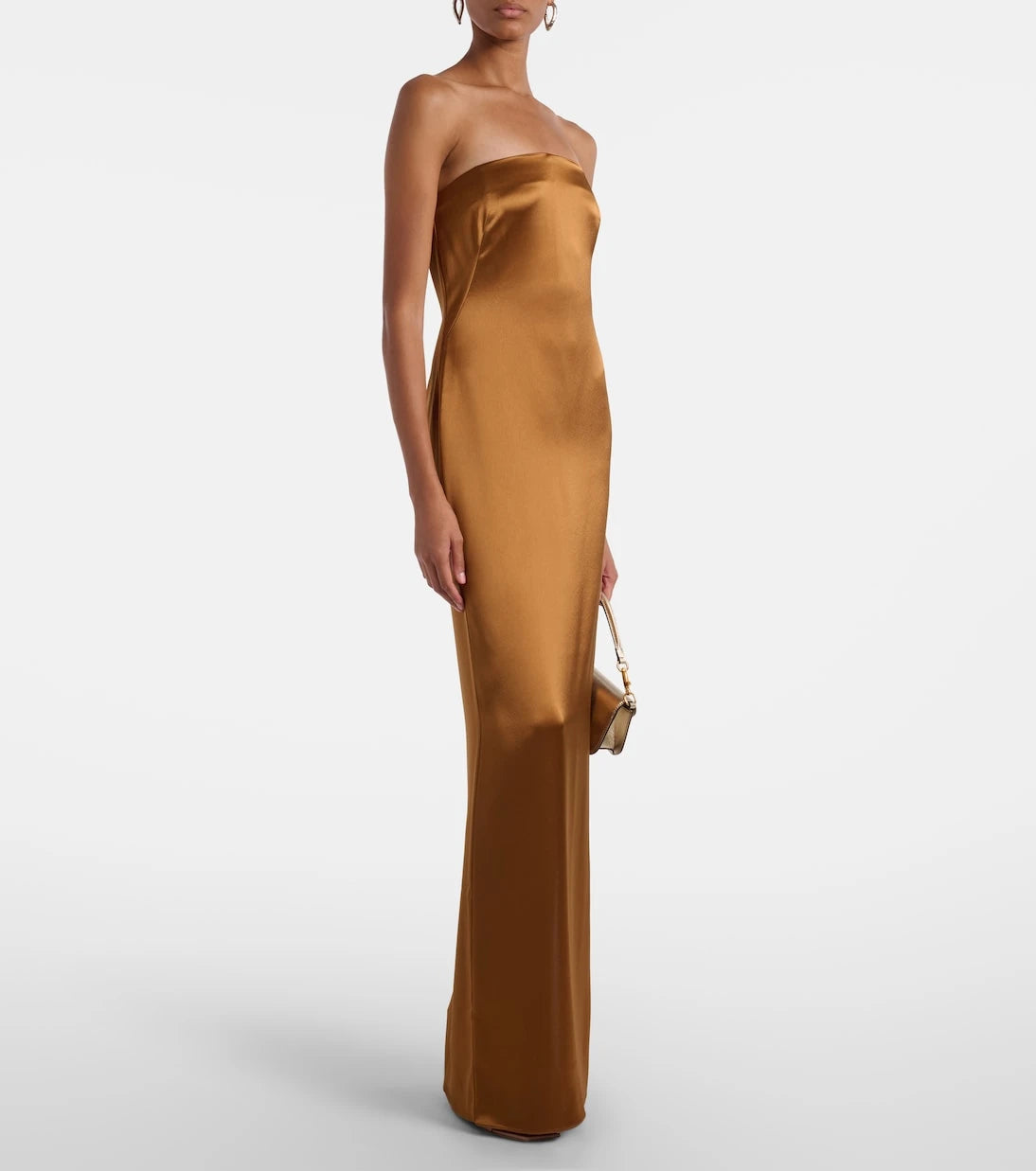Galvan - Satin bustier gown