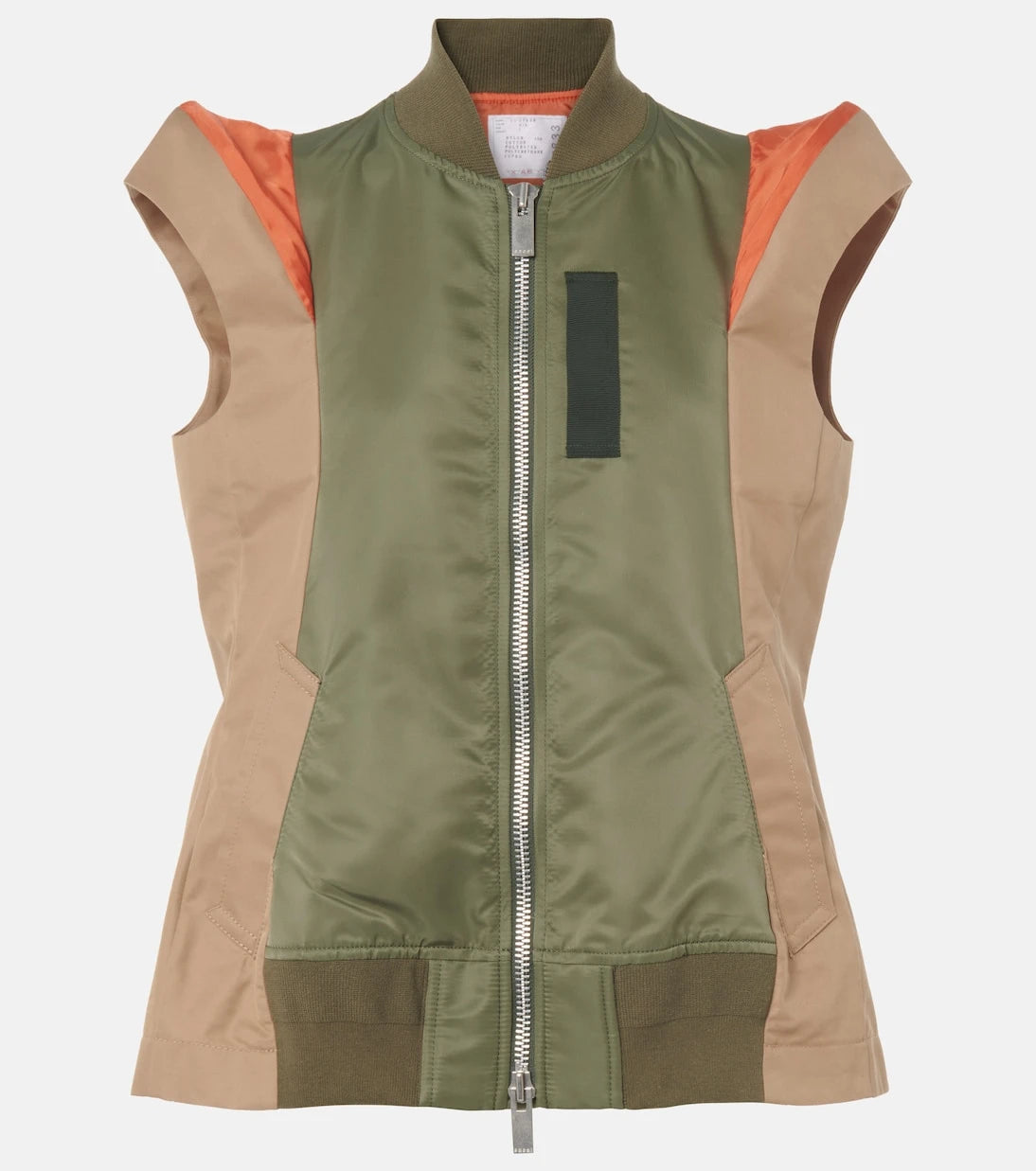 Sacai - Paneled twill and gabardine vest