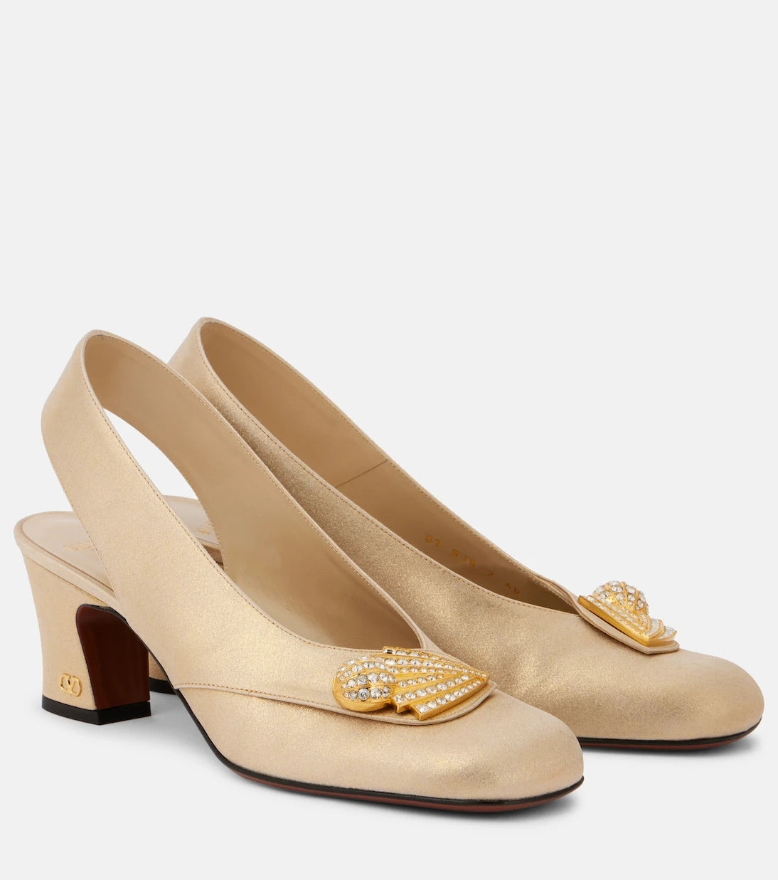 Valentino Garavani - Adamantine embellished slingback pumps