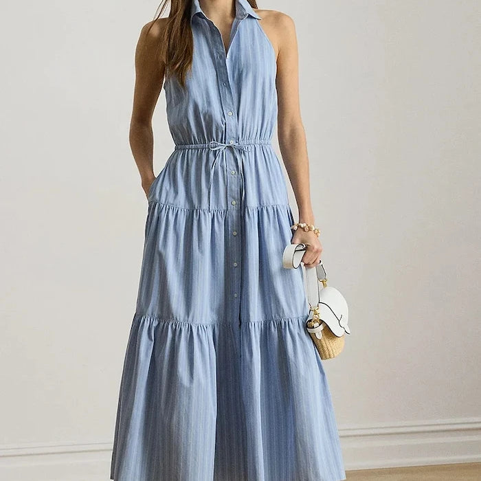Lauren Ralph Lauren рокля тип риза от памук
