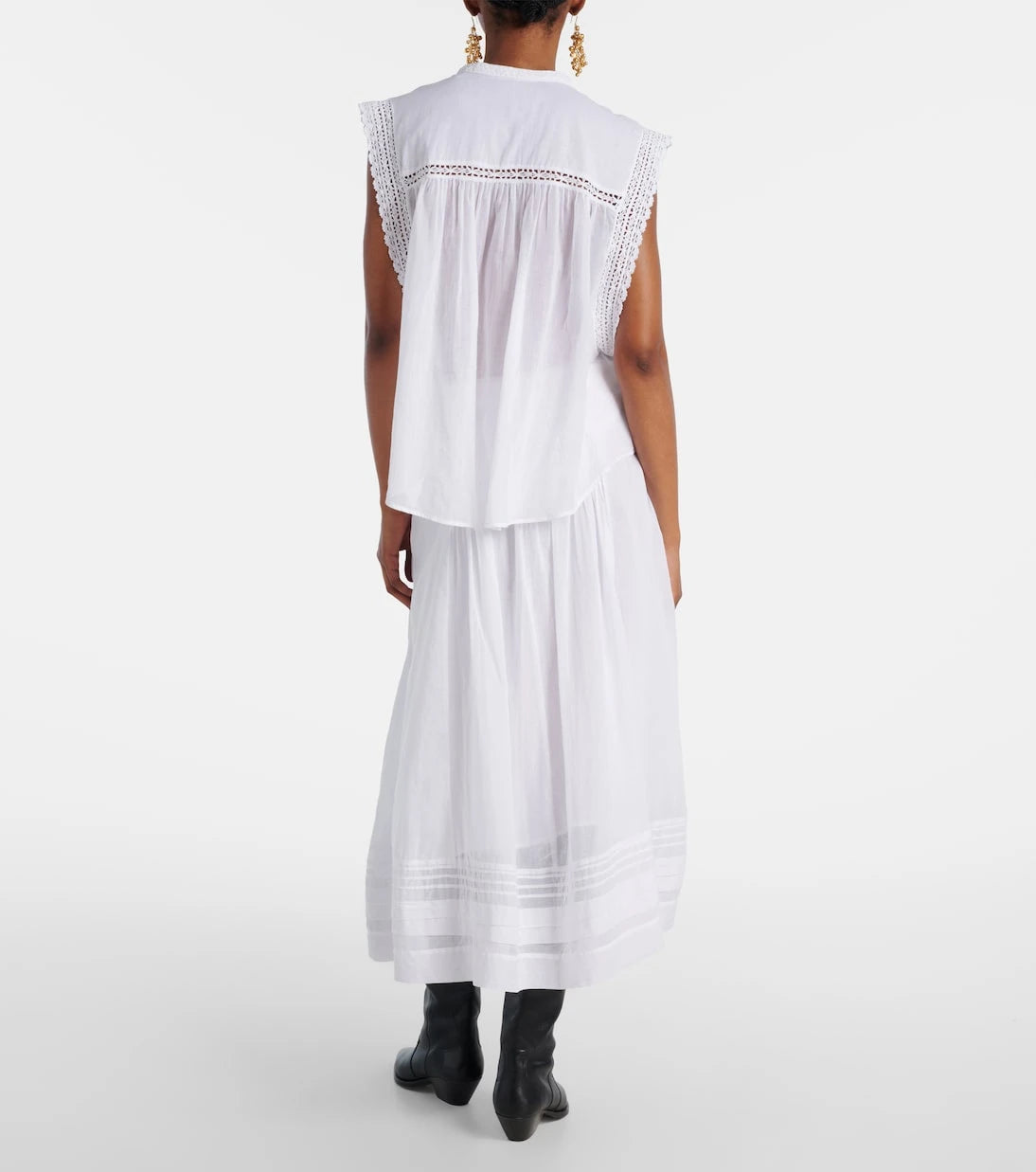 Marant Etoile - Grecia lace-trimmed cotton blouse