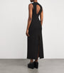 Knitted Neck-Tie Maxi Dress