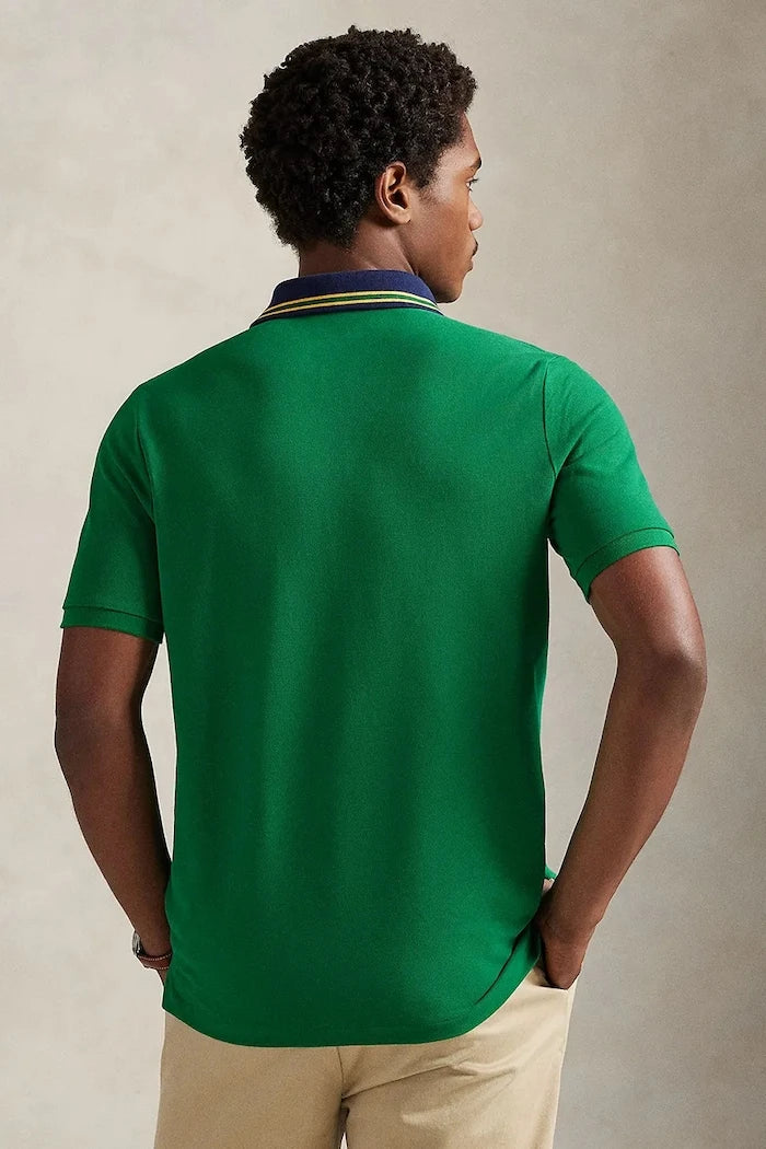 Памучна тениска с яка Polo Ralph Lauren