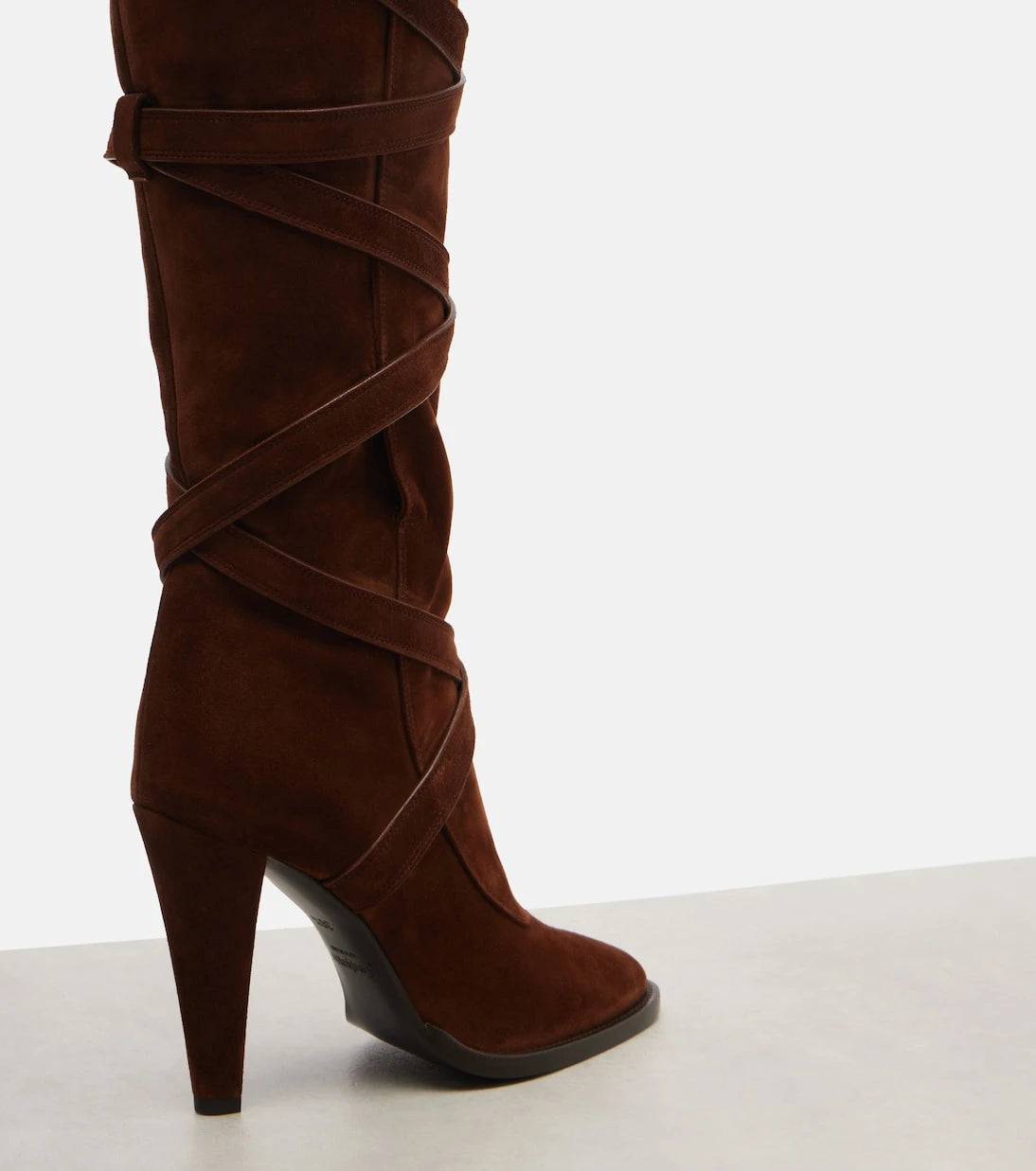 Saint Laurent - Suede knee-high boots