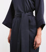 Navy Silk Sabine Long Robe