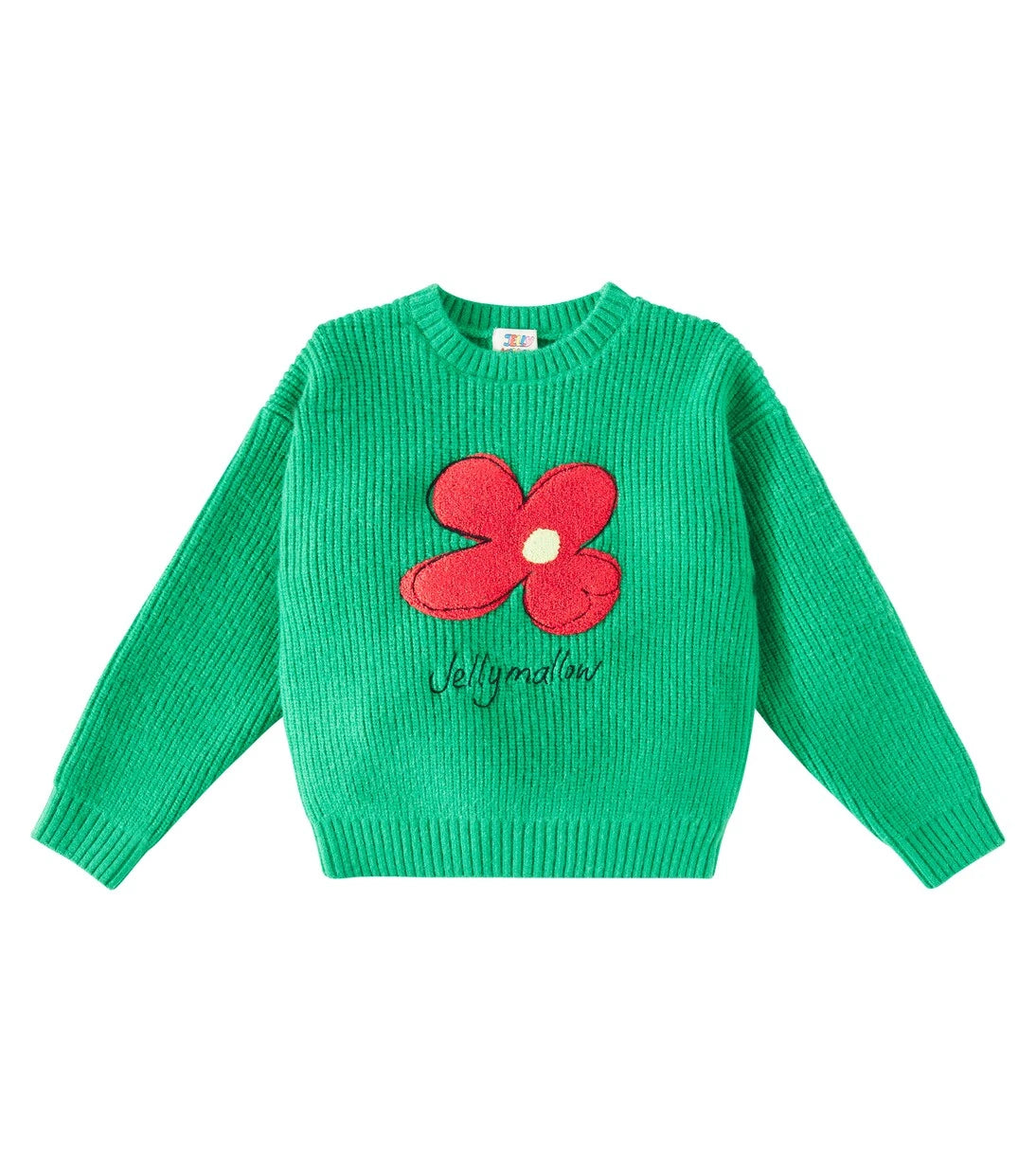 Jellymallow - JM Flower embroidered ribbed-knit sweater