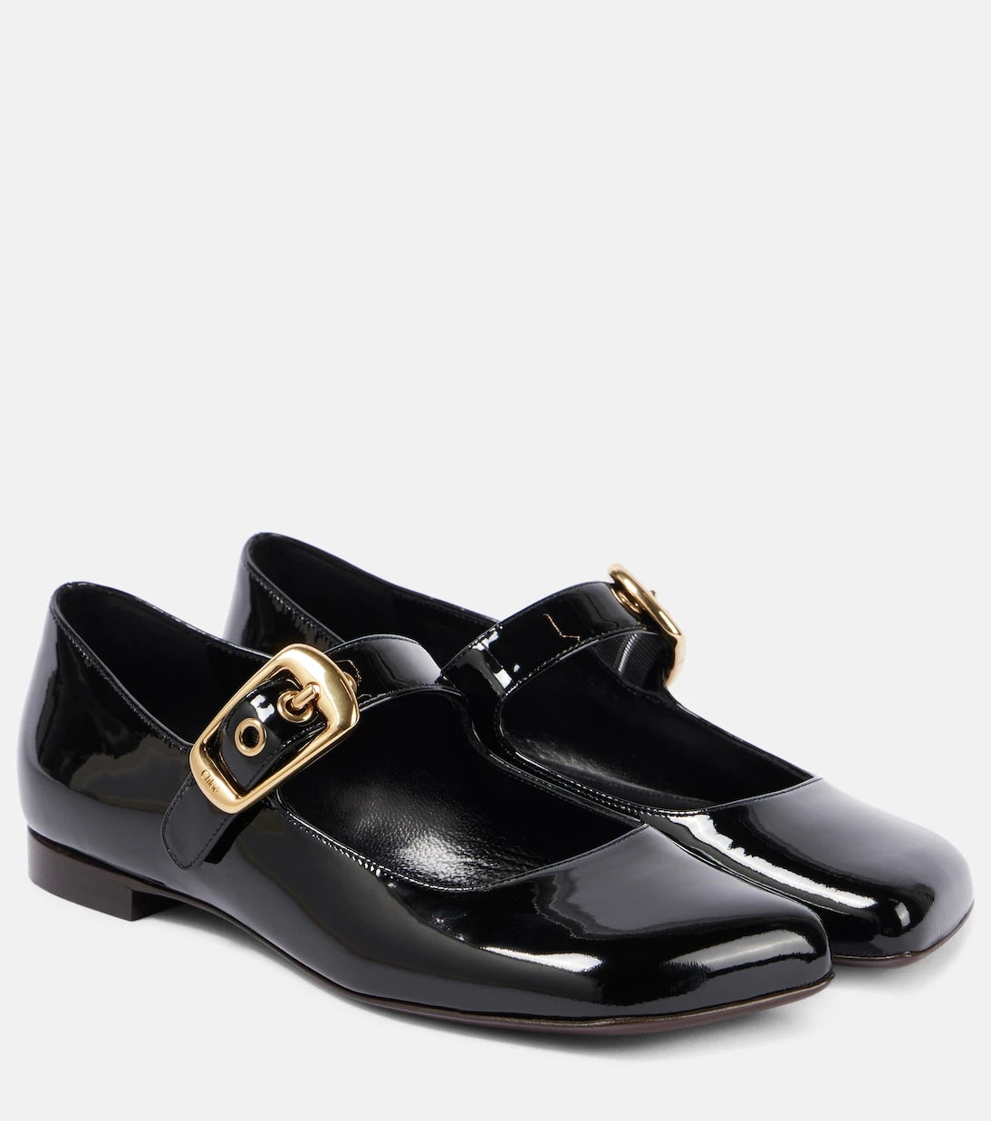Chloé - Polly patent leather Mary Jane flats