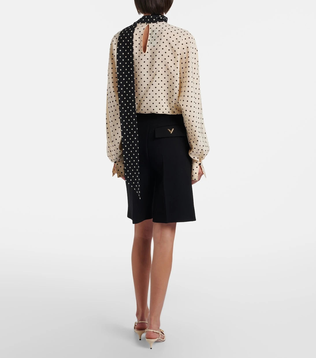 Valentino - VGold virgin wool Bermuda shorts