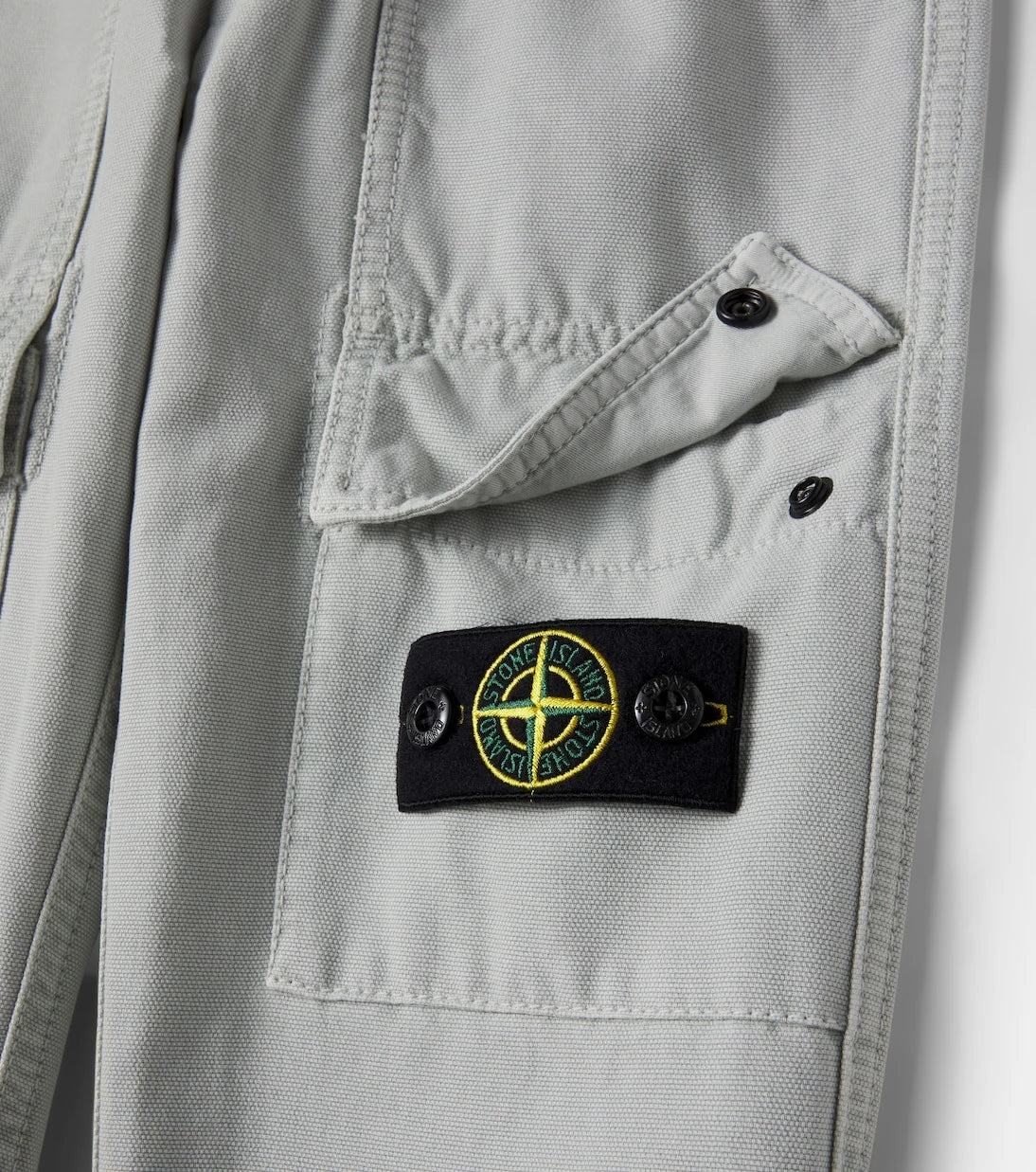 Stone Island Junior - Compass cotton cargo pants