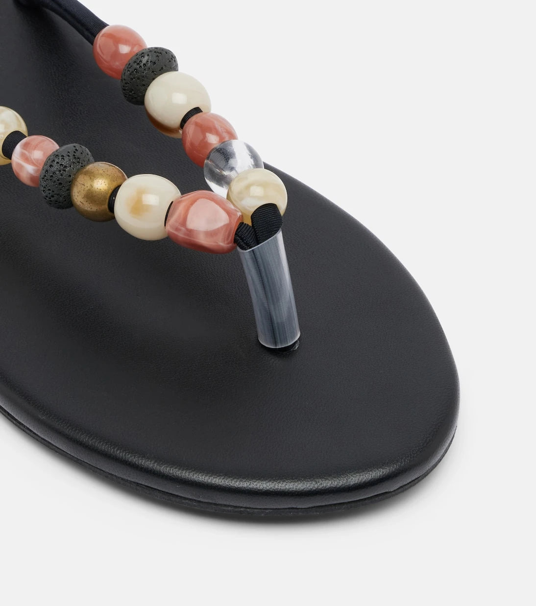 Ancient Greek Sandals - Saionara beaded leather thong sandals