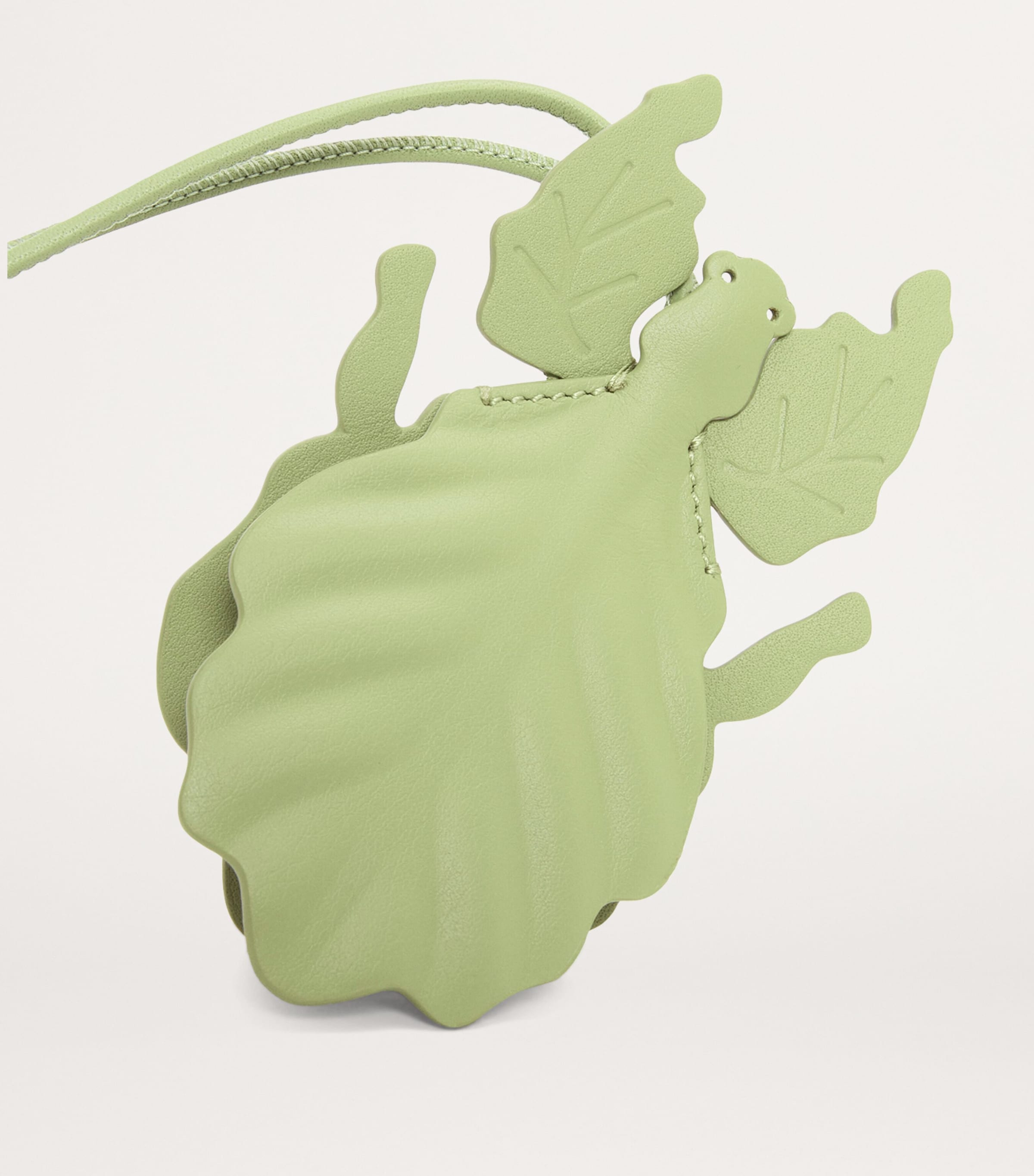 Yellow Leather Leaf Insect Charm