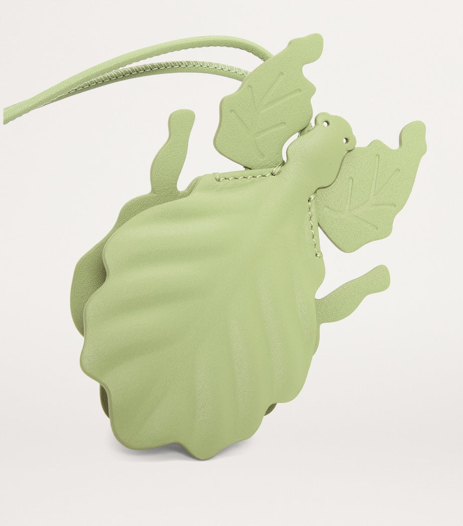 Yellow Leather Leaf Insect Charm