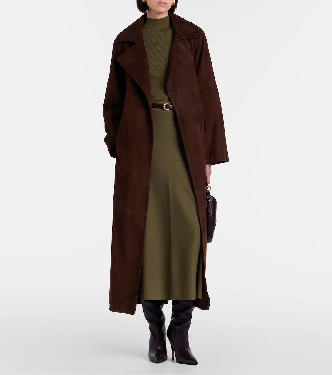 Nour Hammour - Althea suede wrap coat
