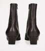 Khaite Brown Leather Nevada Ankle Boots 40