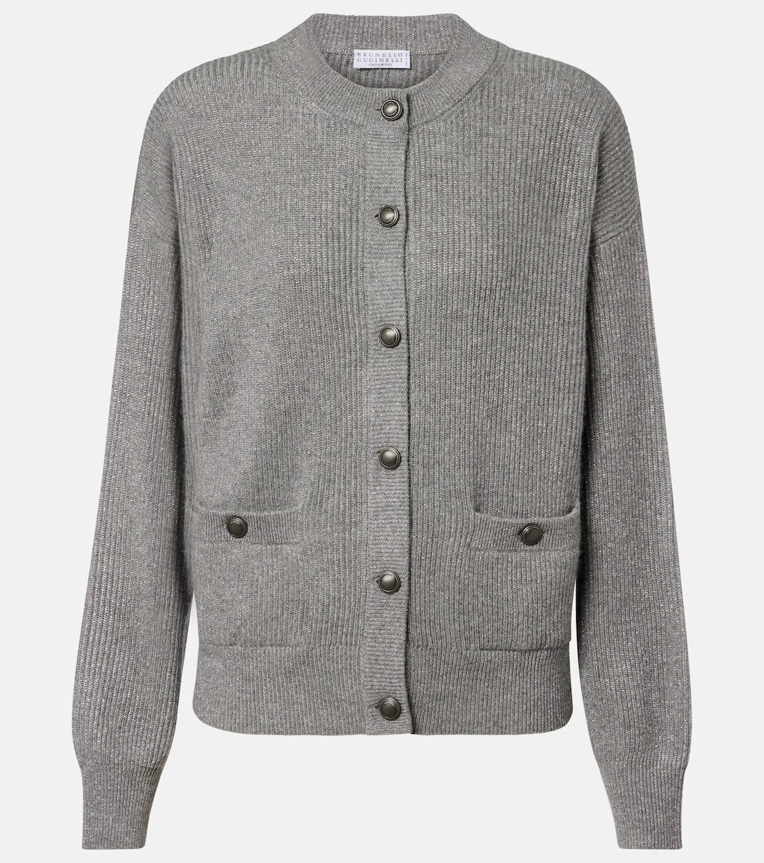 Brunello Cucinelli - Cashmere-blend lamé cardigan