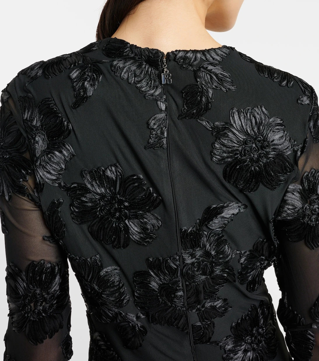 Rotate - Floral embroidered mesh minidress