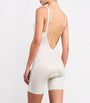 White Suit Your Fancy Plunge Mid-Thigh Bodysuit