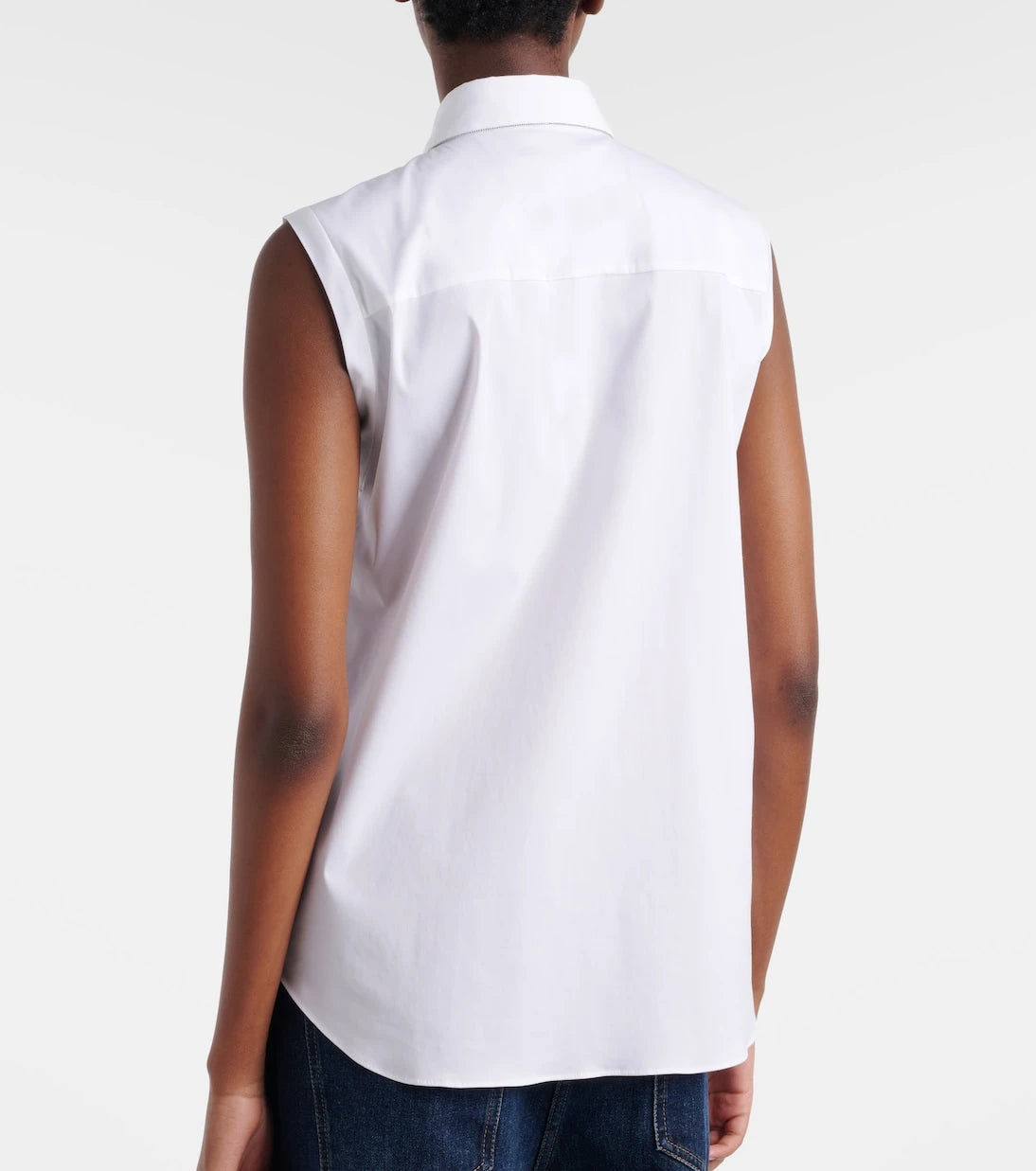 Brunello Cucinelli - Monili cotton-blend top
