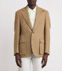 Polo Ralph Lauren Brown Linen, Wool and Silk Houndstooth Blazer