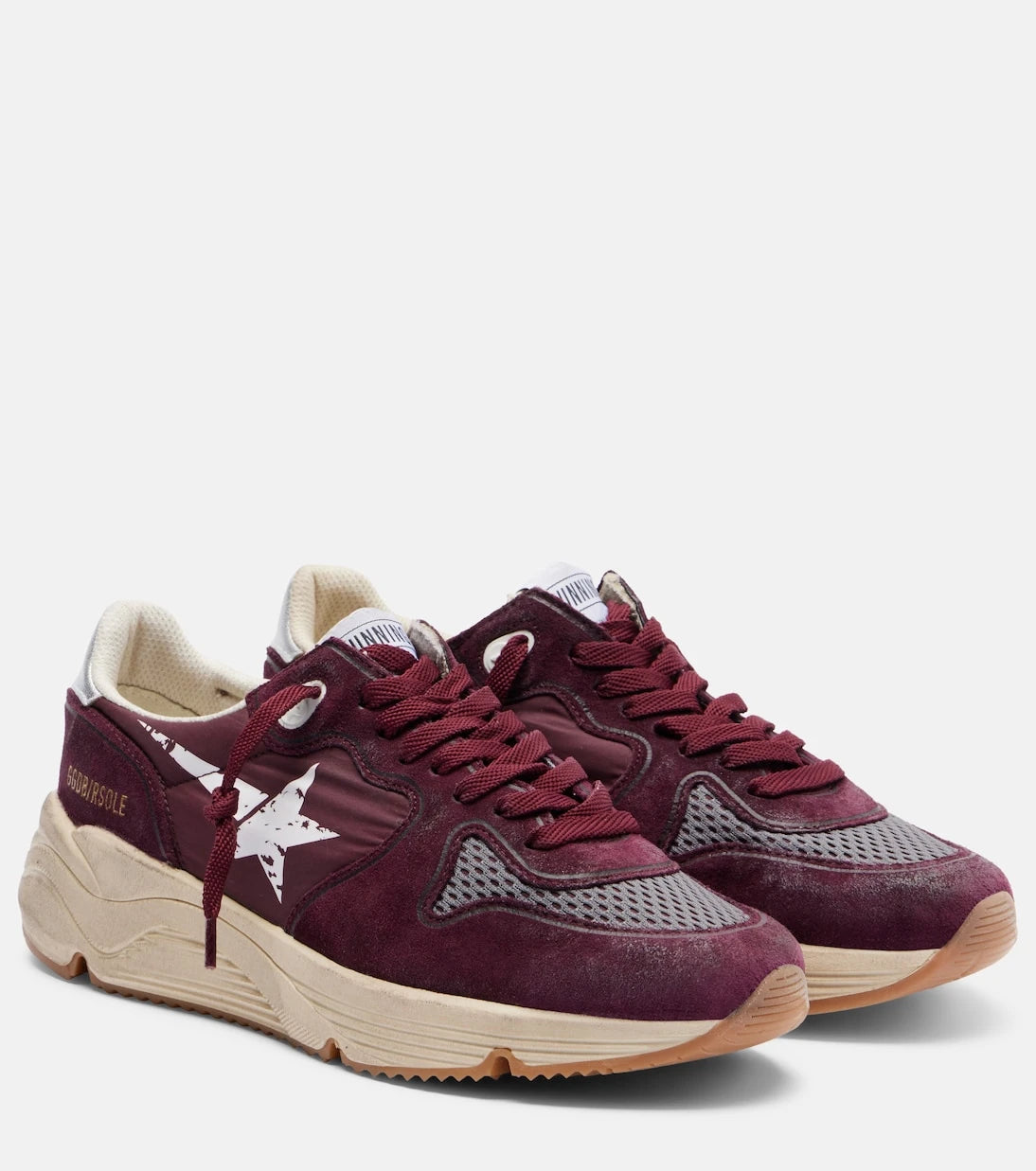 Golden Goose - حذاء سنيكرز Running Nylon بحواف من الشامواه