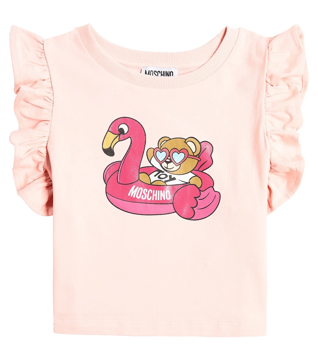 Moschino Kids - تيشيرت جيرسيه بطبعة من مزيج القطن