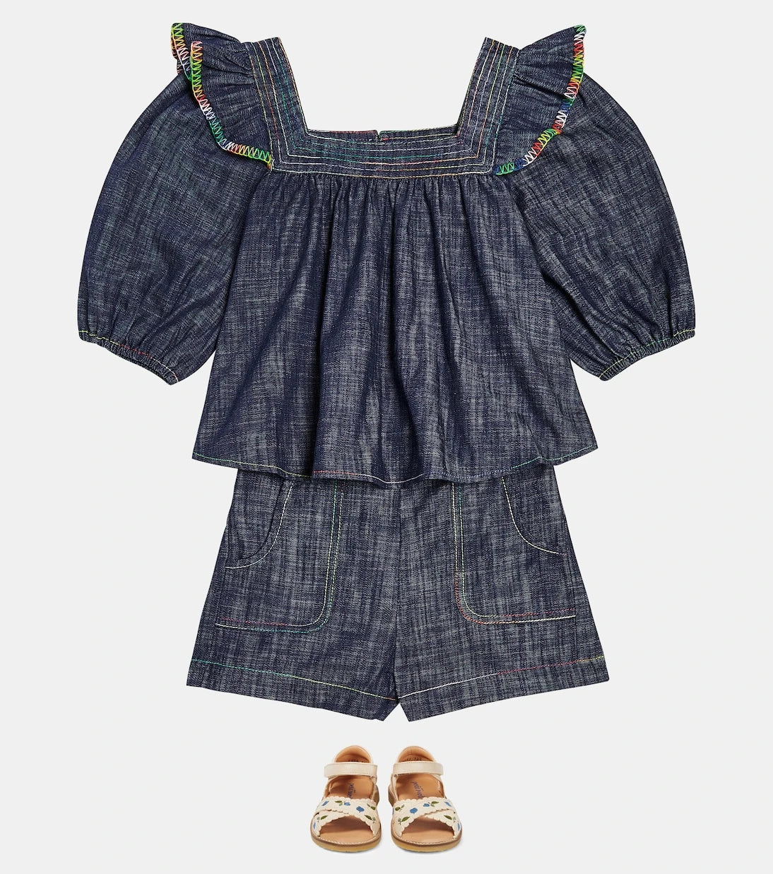 Zimmermann Kids - Alight denim shorts