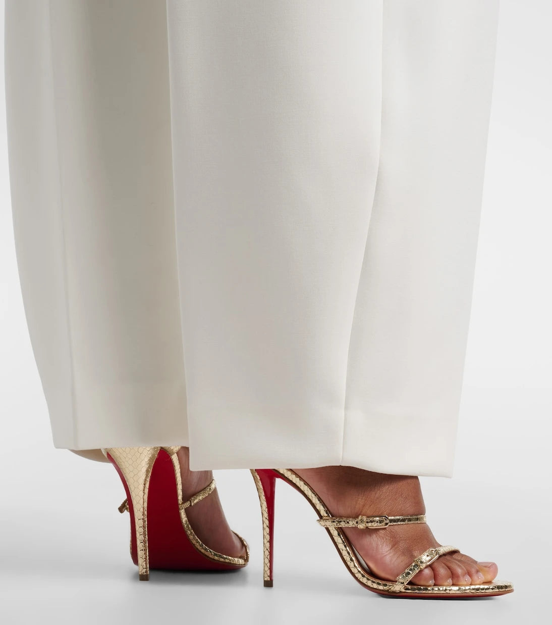 Christian Louboutin - Millenium snake-effect leather sandals