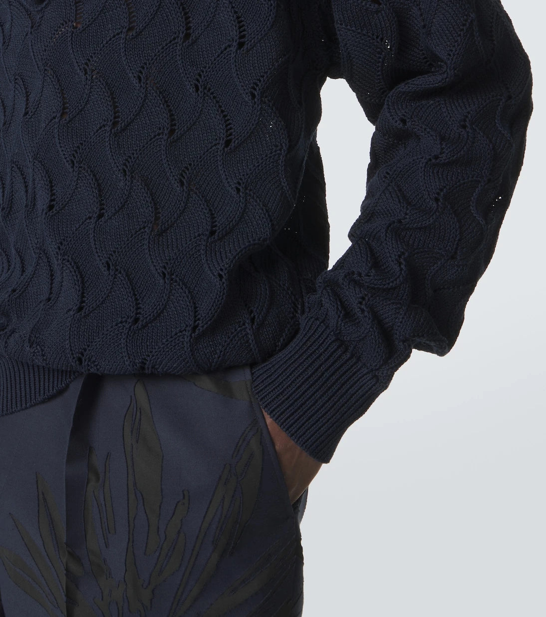 Dries Van Noten - Open-knit cotton polo sweater